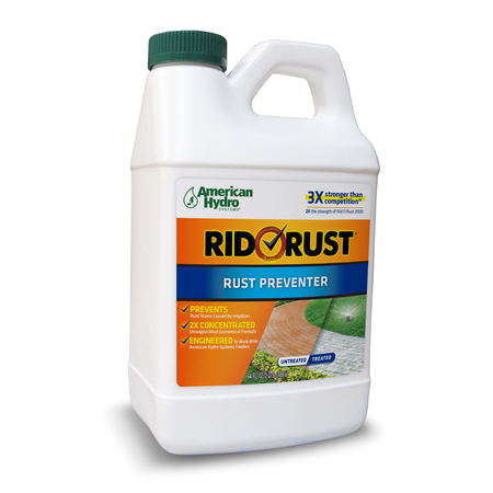 AMERICAN HYDRO SYSTEMS Rid O' Rust 2X Concentration Stain Preventer, 1/2 Gallon RR1